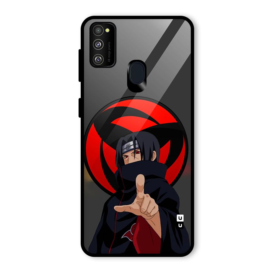 Itachi Uchiha With sharingan Glass Back Case for Galaxy M30s