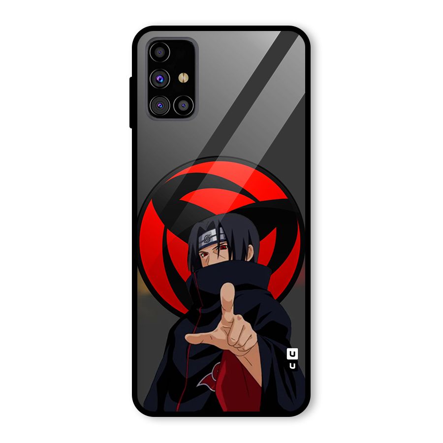 Itachi Uchiha With sharingan Glass Back Case for Galaxy M31s