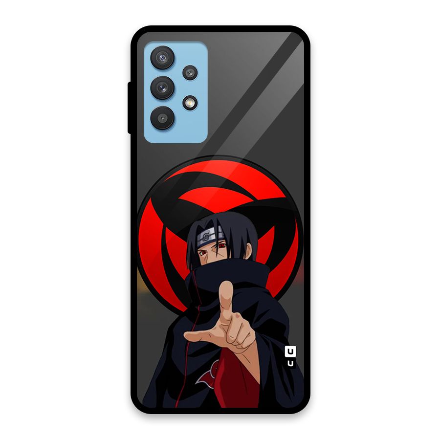 Itachi Uchiha With sharingan Glass Back Case for Galaxy M32 5G