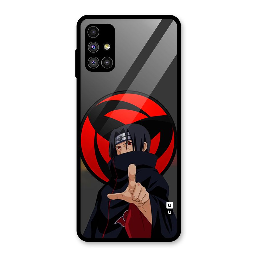Itachi Uchiha With sharingan Glass Back Case for Galaxy M51