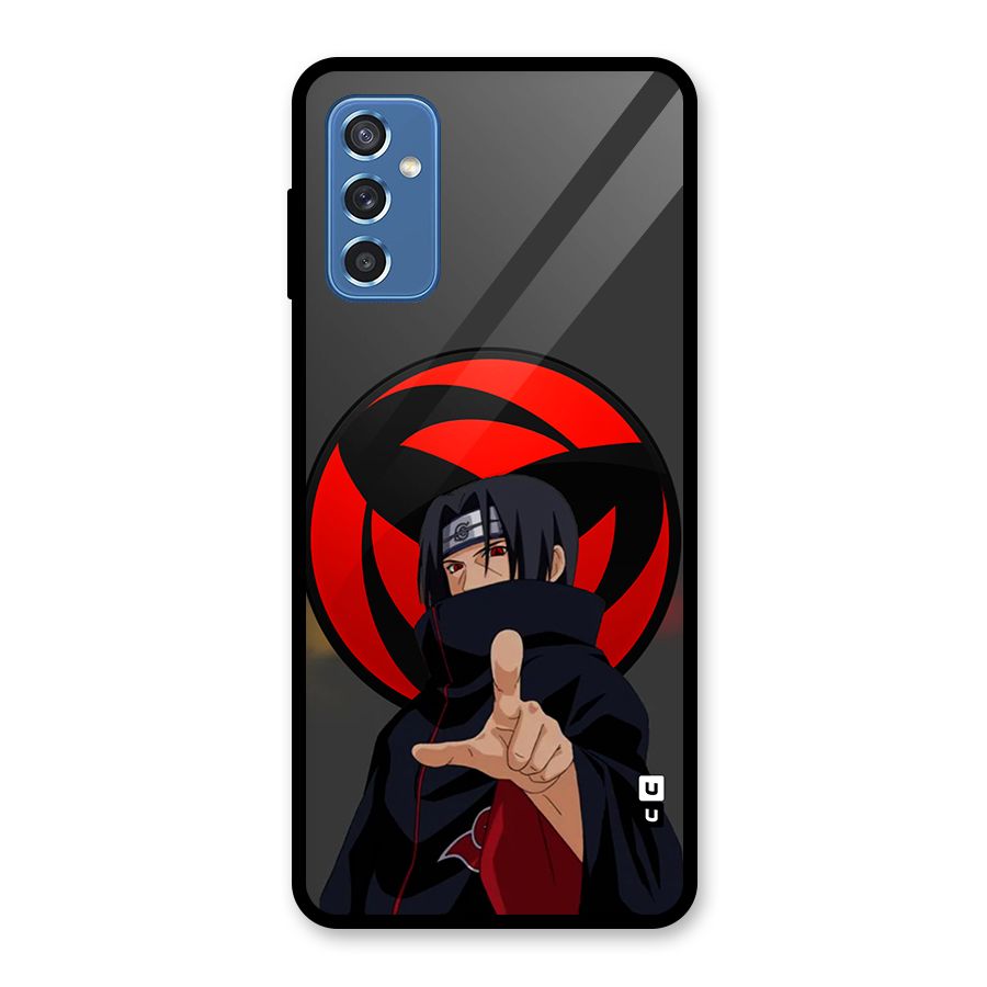 Itachi Uchiha With sharingan Glass Back Case for Galaxy M52 5G