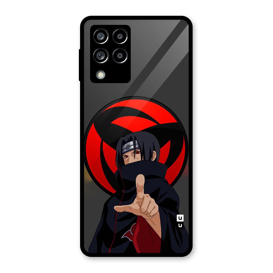 Itachi Uchiha With sharingan Glass Back Case for Galaxy M53 5G