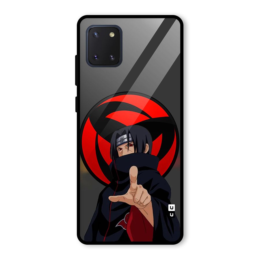 Itachi Uchiha With sharingan Glass Back Case for Galaxy Note 10 Lite