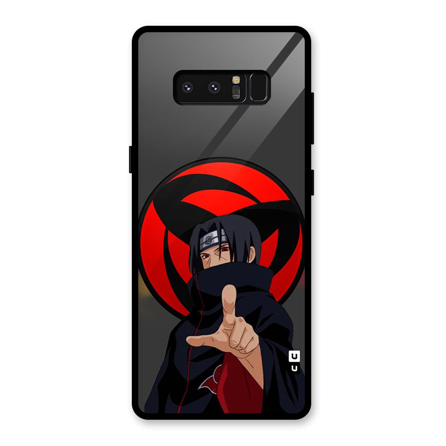 Itachi Uchiha With sharingan Glass Back Case for Galaxy Note 8