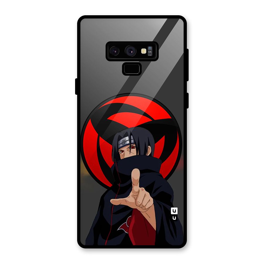 Itachi Uchiha With sharingan Glass Back Case for Galaxy Note 9