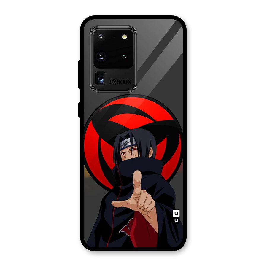 Itachi Uchiha With sharingan Glass Back Case for Galaxy S20 Ultra