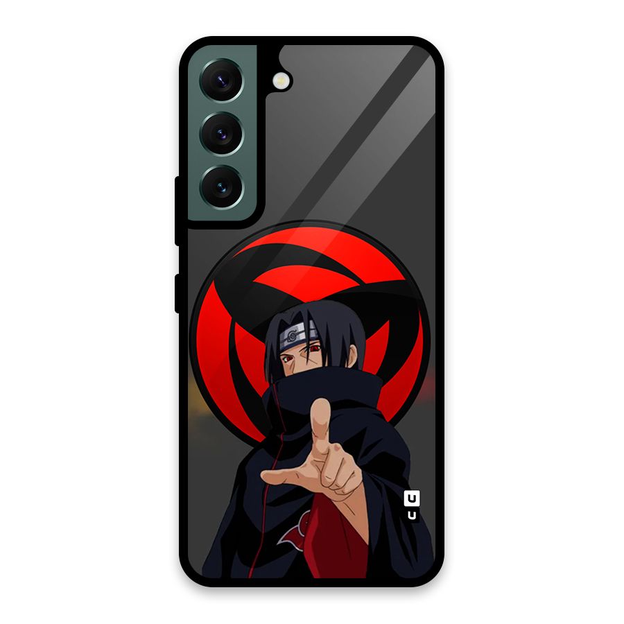 Itachi Uchiha With sharingan Glass Back Case for Galaxy S22 5G