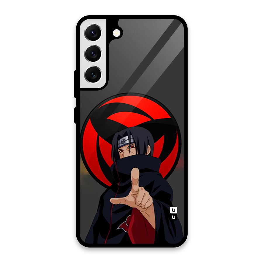 Itachi Uchiha With sharingan Glass Back Case for Galaxy S22 Plus 5G