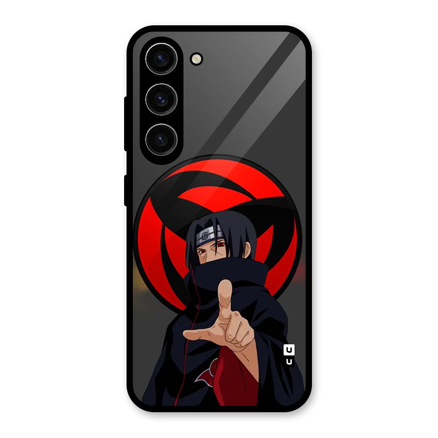Itachi Uchiha With sharingan Glass Back Case for Galaxy S23