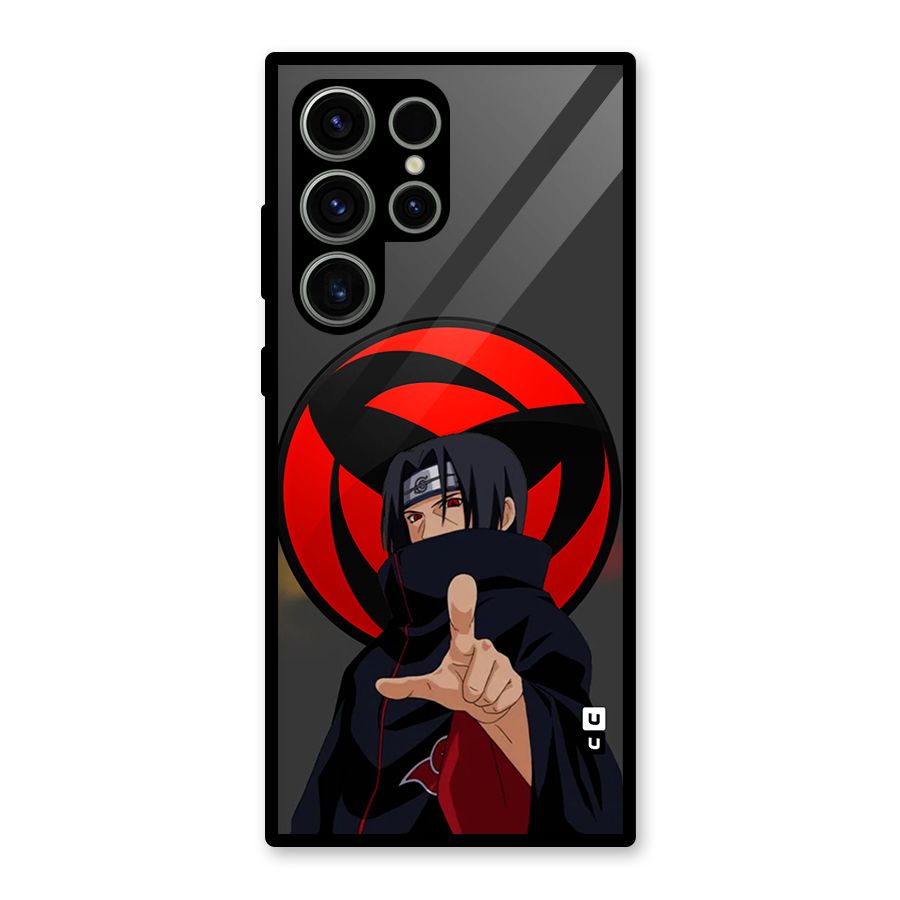 Itachi Uchiha With sharingan Glass Back Case for Galaxy S23 Ultra