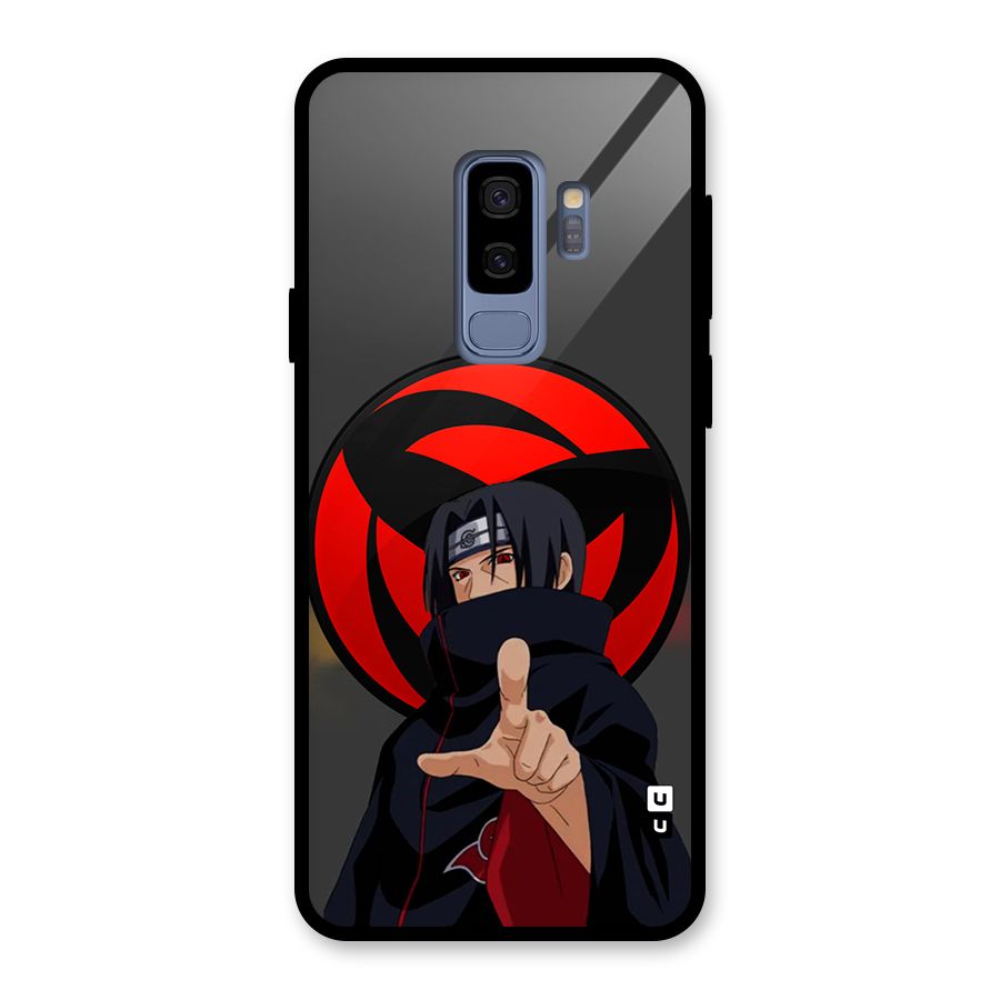 Itachi Uchiha With sharingan Glass Back Case for Galaxy S9 Plus