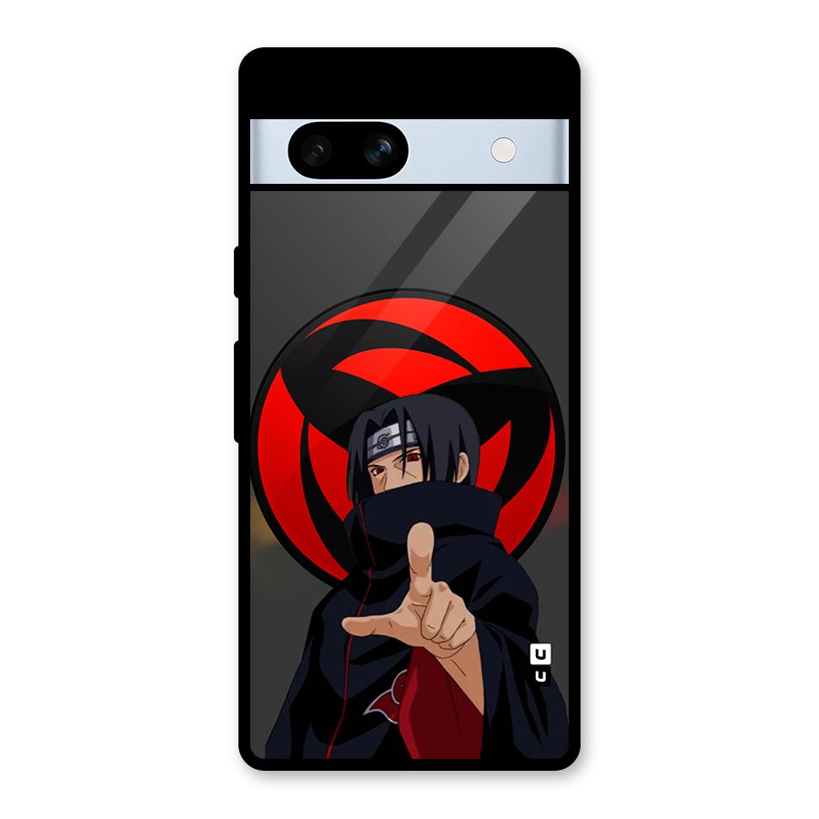 Itachi Uchiha With sharingan Glass Back Case for Google Pixel 7a