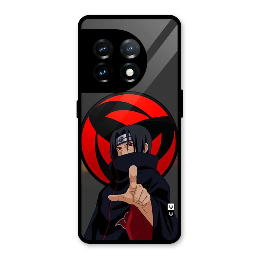 Itachi Uchiha With sharingan Glass Back Case for OnePlus 11