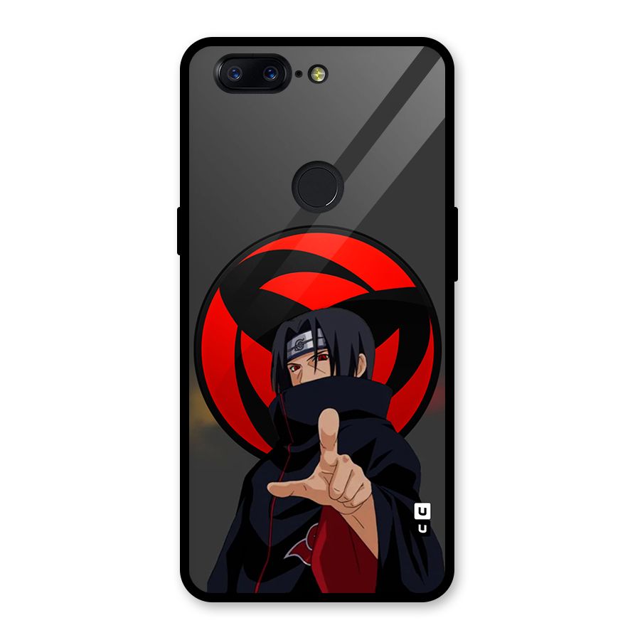 Itachi Uchiha With sharingan Glass Back Case for OnePlus 5T