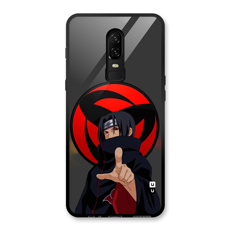 Itachi Uchiha With sharingan Glass Back Case for OnePlus 6