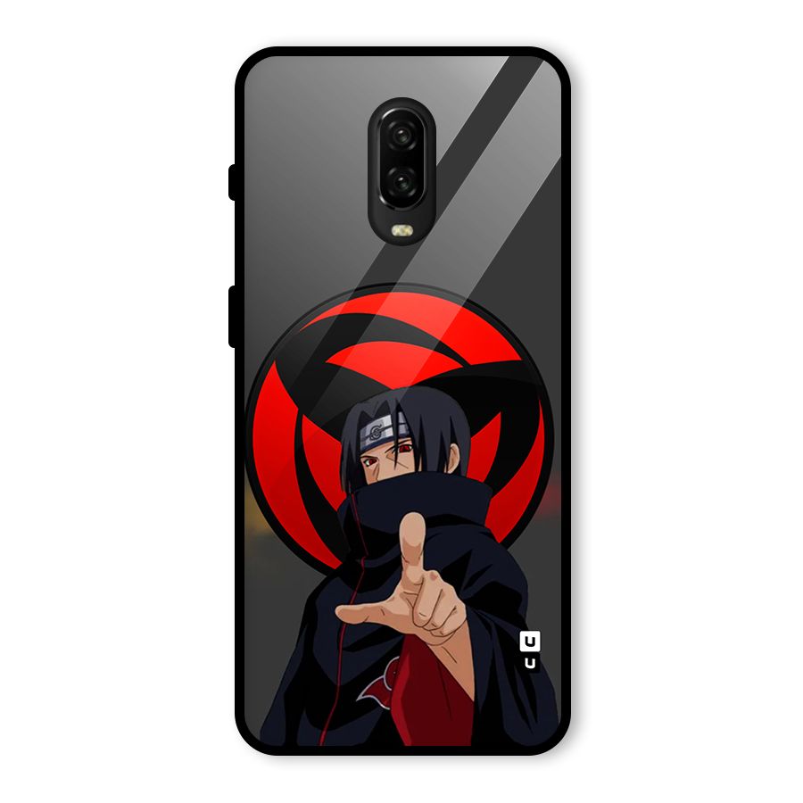 Itachi Uchiha With sharingan Glass Back Case for OnePlus 6T