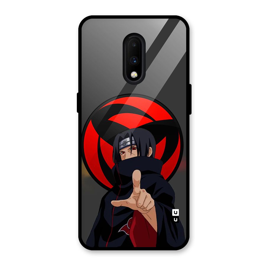 Itachi Uchiha With sharingan Glass Back Case for OnePlus 7