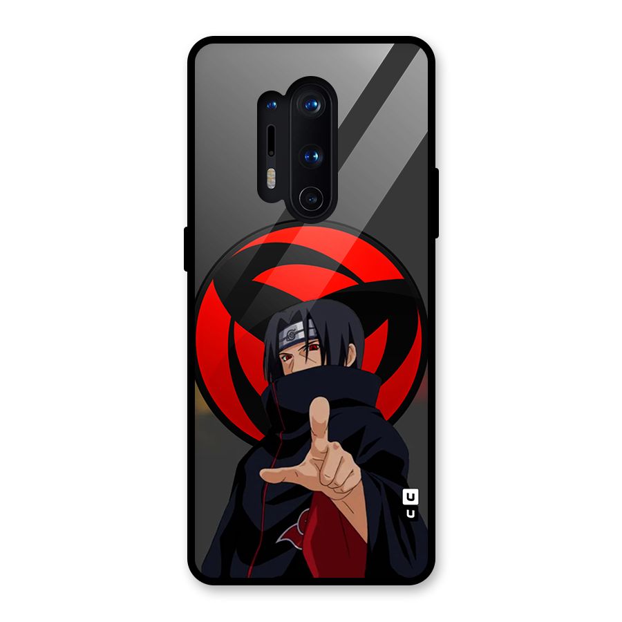 Itachi Uchiha With sharingan Glass Back Case for OnePlus 8 Pro