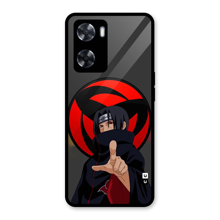 Itachi Uchiha With sharingan Glass Back Case for Oppo A57 2022