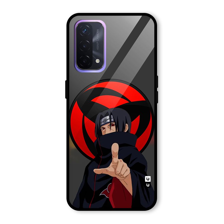 Itachi Uchiha With sharingan Glass Back Case for Oppo A74 5G