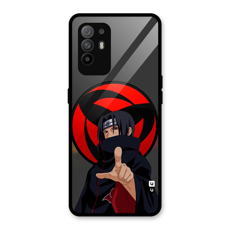 Itachi Uchiha With sharingan Glass Back Case for Oppo F19 Pro Plus 5G