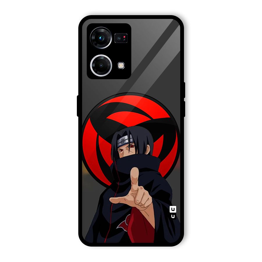 Itachi Uchiha With sharingan Glass Back Case for Oppo F21 Pro 5G