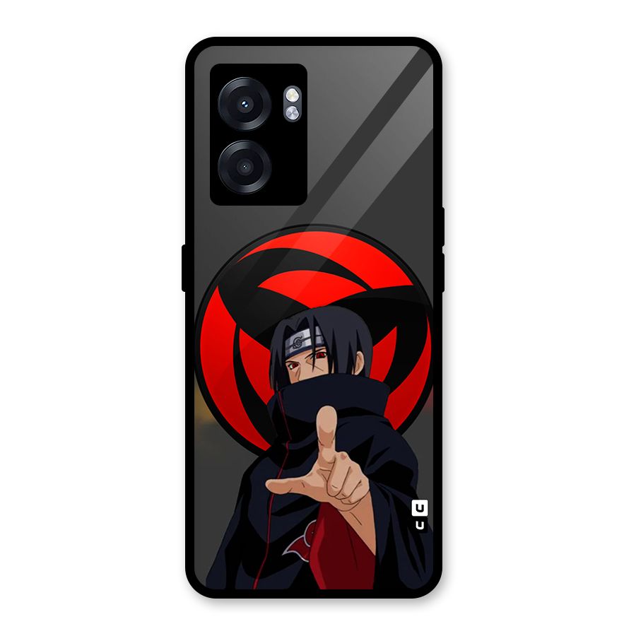 Itachi Uchiha With sharingan Glass Back Case for Oppo K10 (5G)
