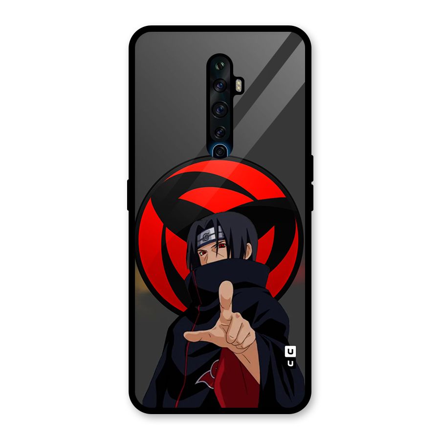 Itachi Uchiha With sharingan Glass Back Case for Oppo Reno2 Z