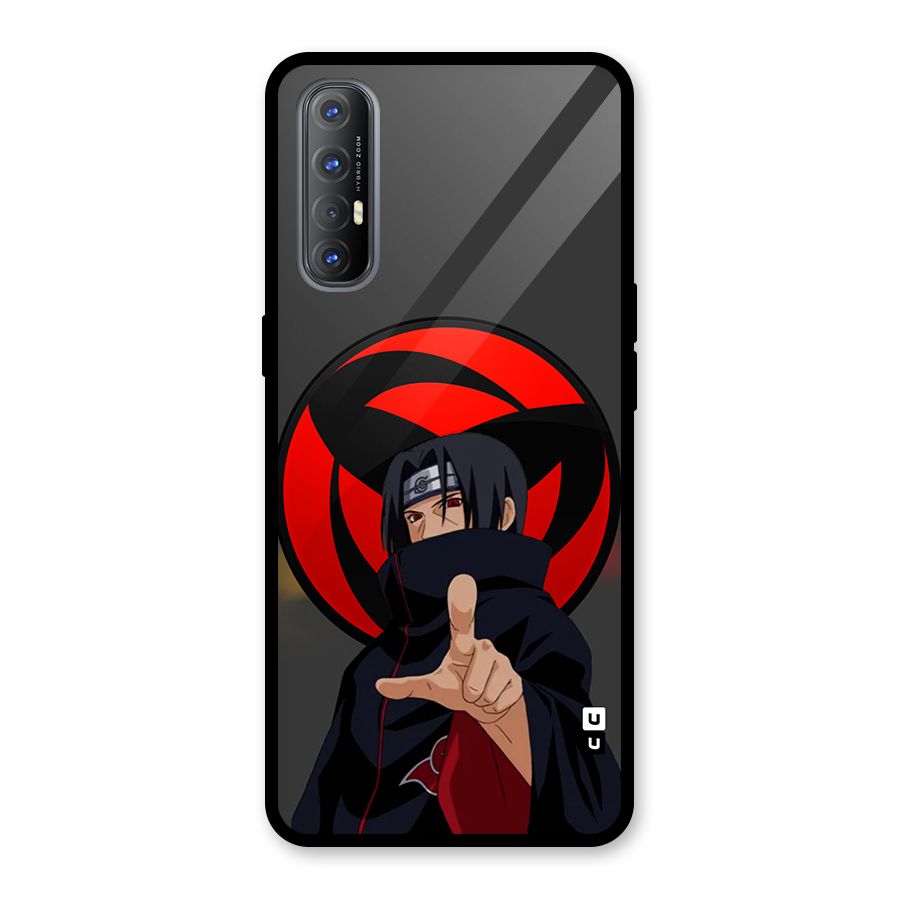 Itachi Uchiha With sharingan Glass Back Case for Oppo Reno3 Pro