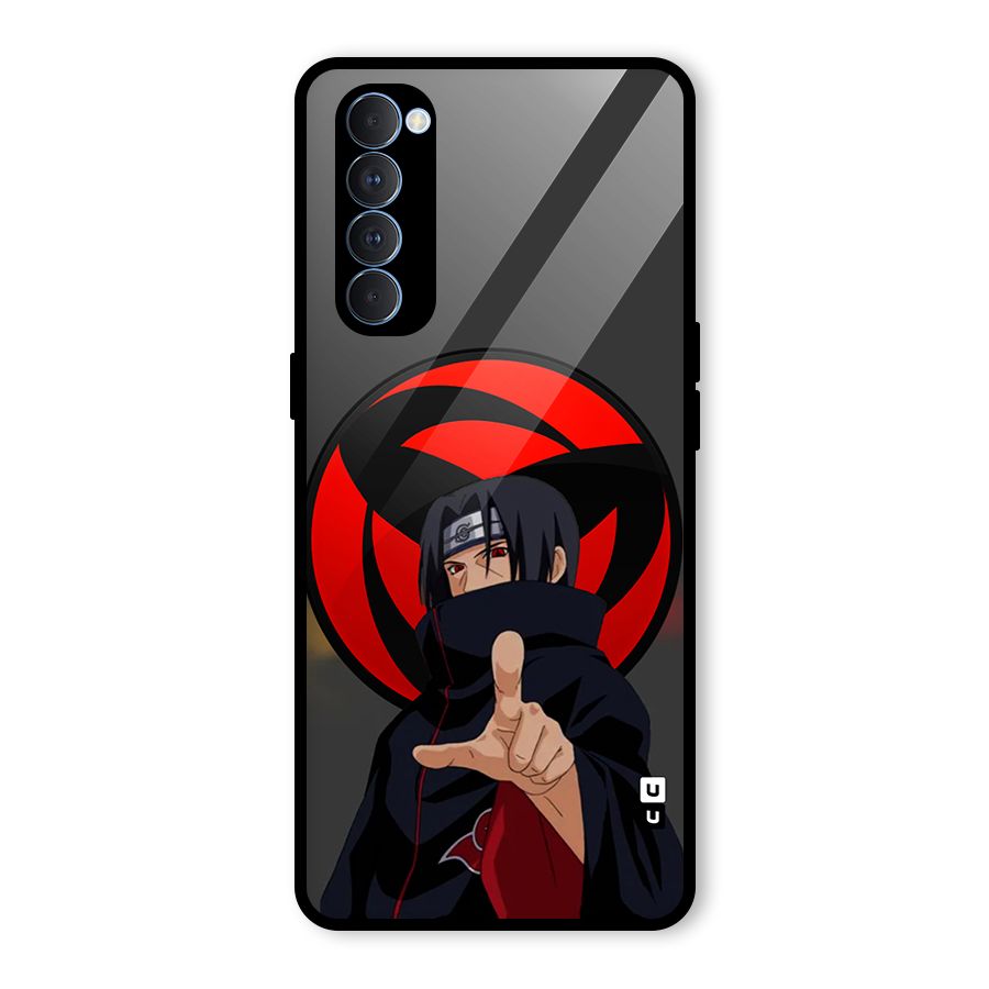 Itachi Uchiha With sharingan Glass Back Case for Oppo Reno4 Pro