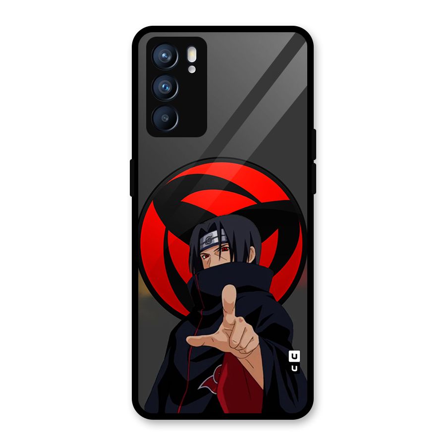 Itachi Uchiha With sharingan Glass Back Case for Oppo Reno6 5G