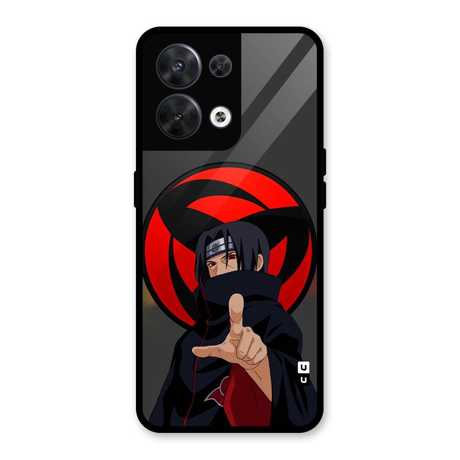 Itachi Uchiha With sharingan Glass Back Case for Oppo Reno8 5G