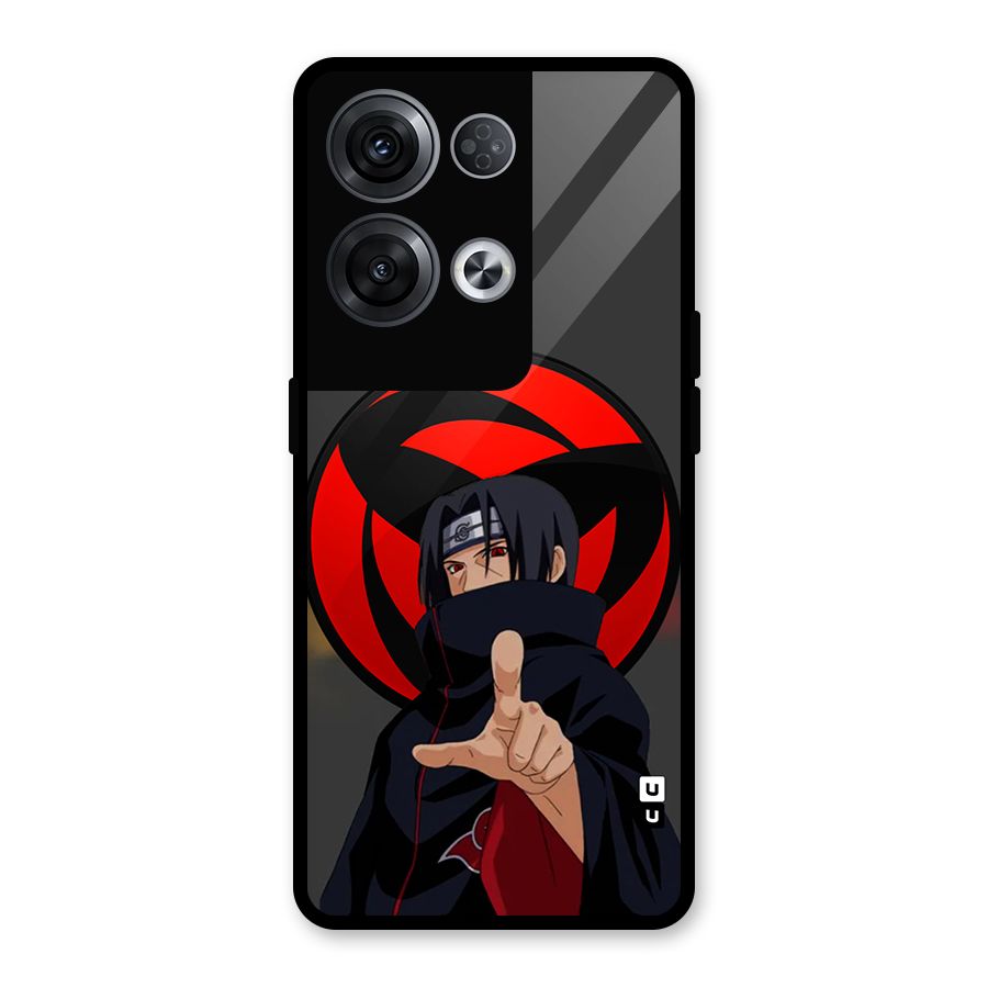 Itachi Uchiha With sharingan Glass Back Case for Oppo Reno8 Pro 5G