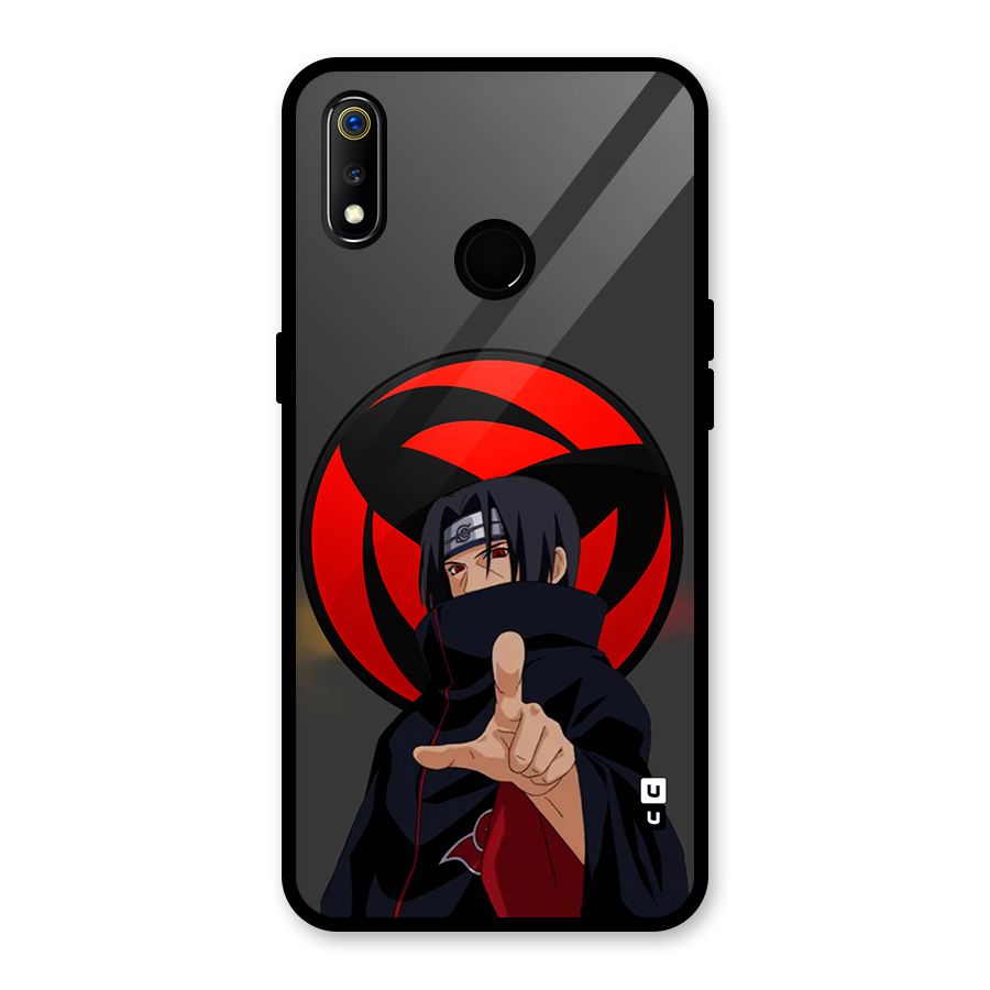 Itachi Uchiha With sharingan Glass Back Case for Realme 3i