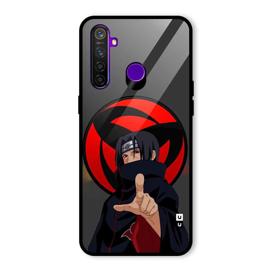 Itachi Uchiha With sharingan Glass Back Case for Realme 5 Pro