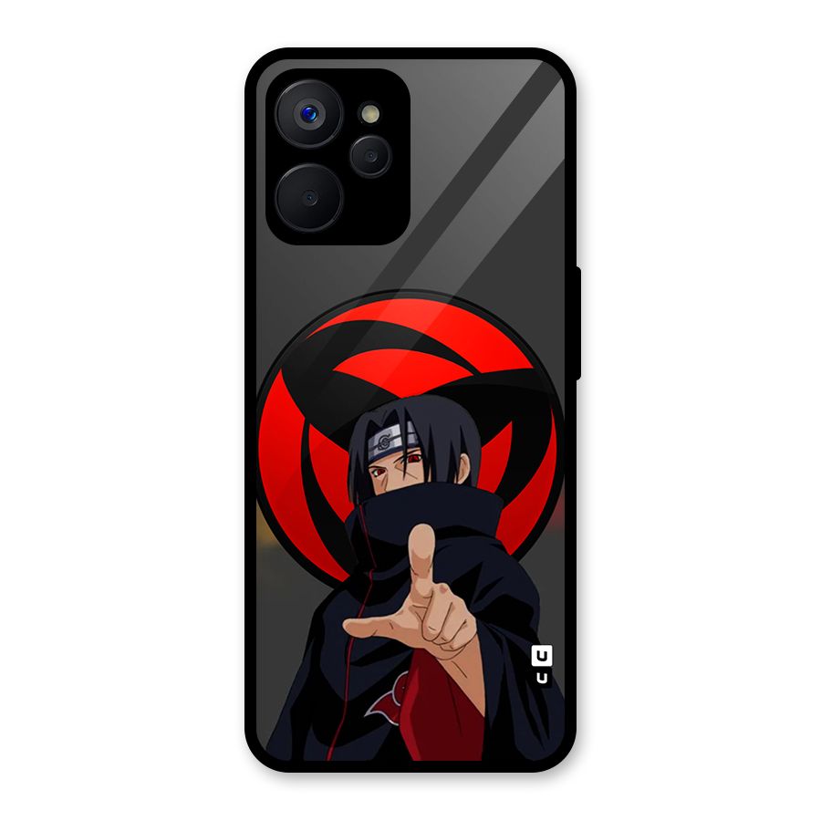Itachi Uchiha With sharingan Glass Back Case for Realme 9i 5G