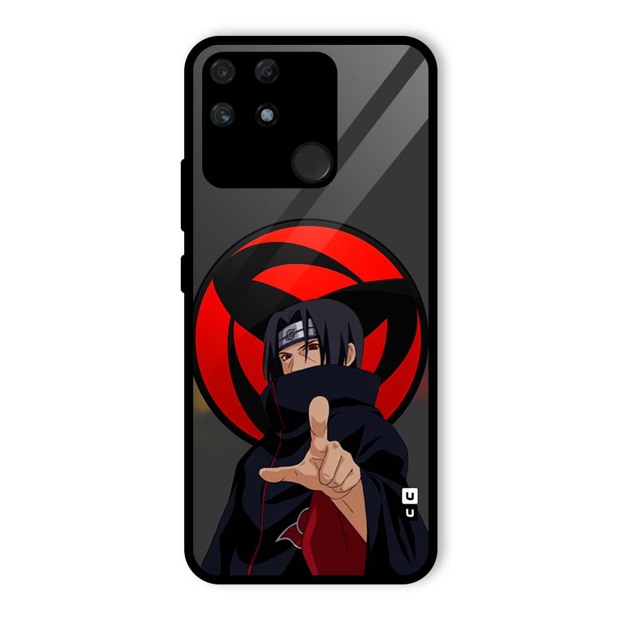 Itachi Uchiha With sharingan Glass Back Case for Realme Narzo 50A