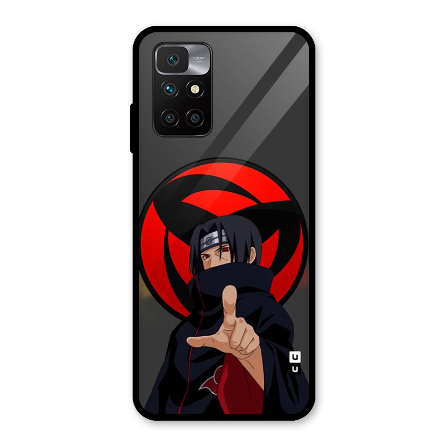 Itachi Uchiha With sharingan Glass Back Case for Redmi 10 Prime