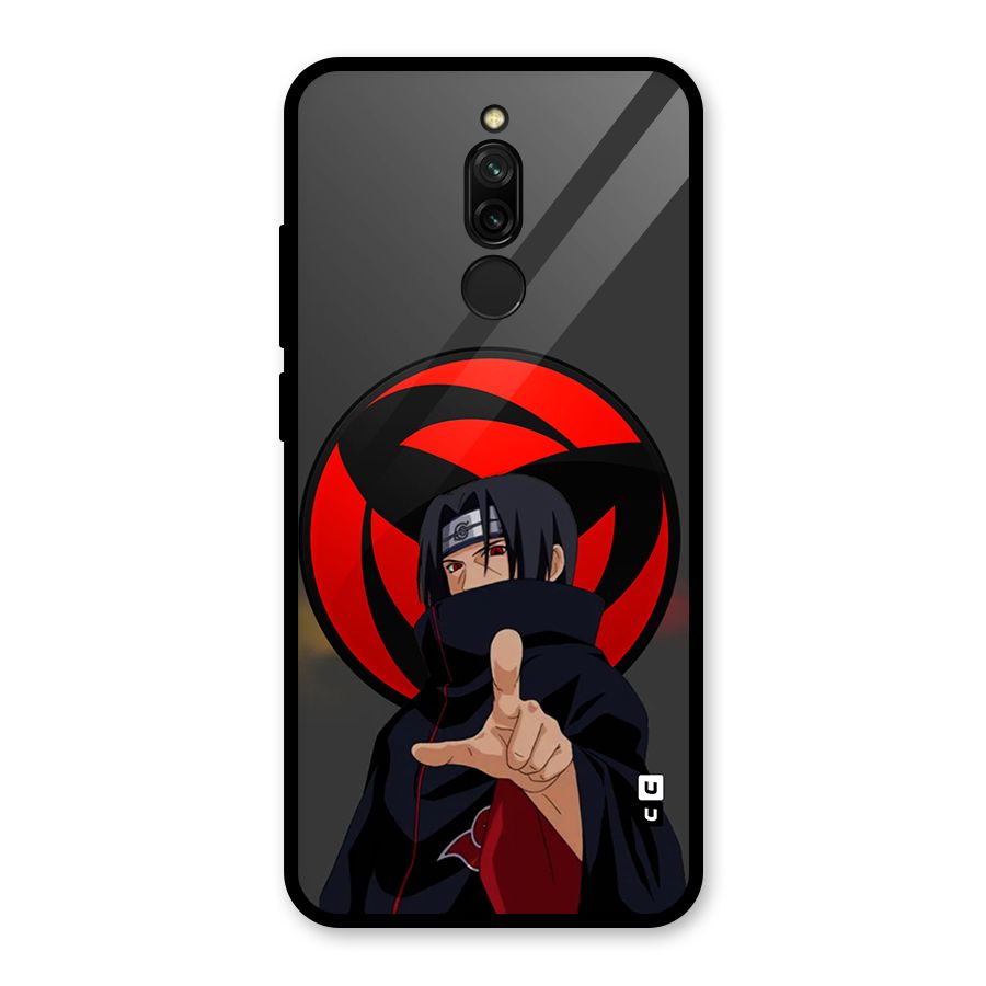 Itachi Uchiha With sharingan Glass Back Case for Redmi 8