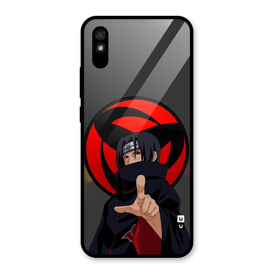 Itachi Uchiha With sharingan Glass Back Case for Redmi 9A