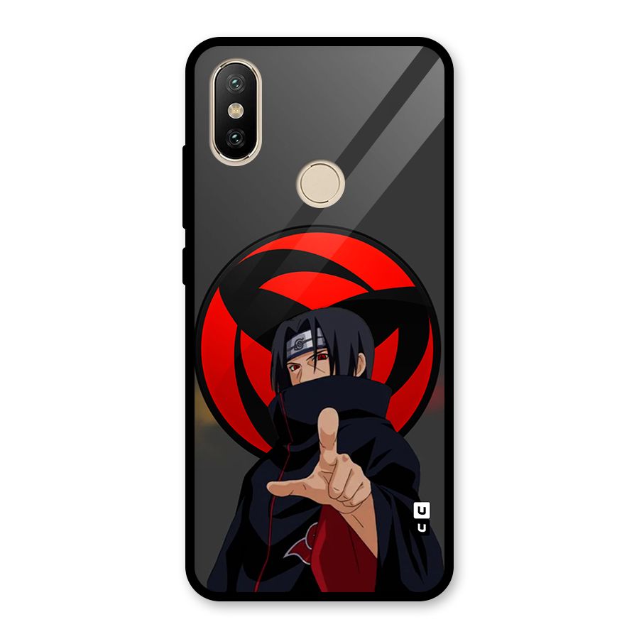 Itachi Uchiha With sharingan Glass Back Case for Redmi A2