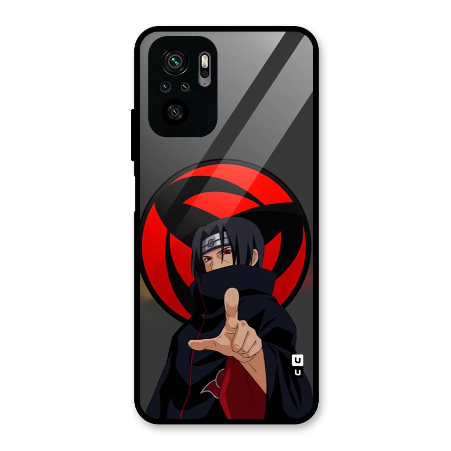 Itachi Uchiha With sharingan Glass Back Case for Redmi Note 10S
