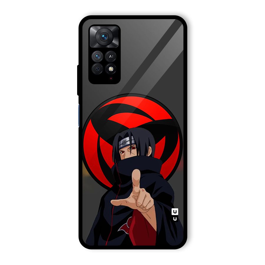 Itachi Uchiha With sharingan Glass Back Case for Redmi Note 11 Pro Plus 5G