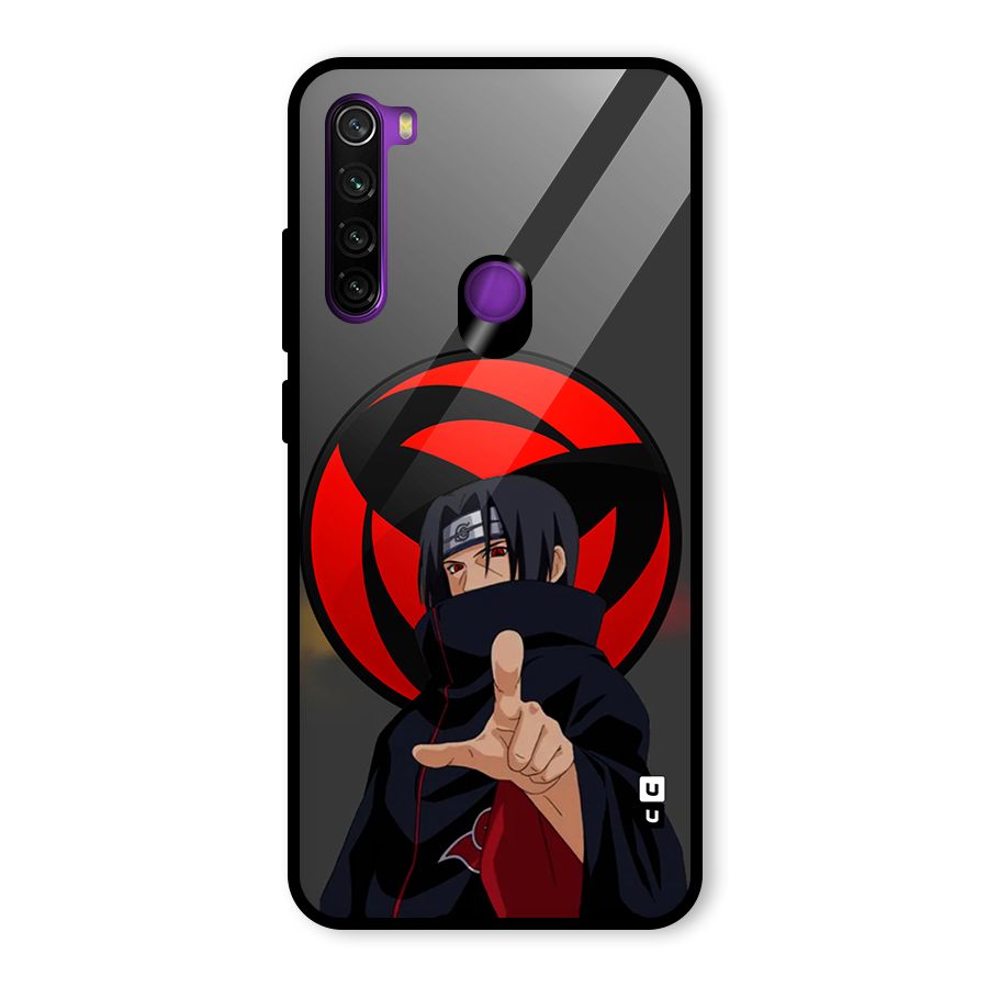 Itachi Uchiha With sharingan Glass Back Case for Redmi Note 8