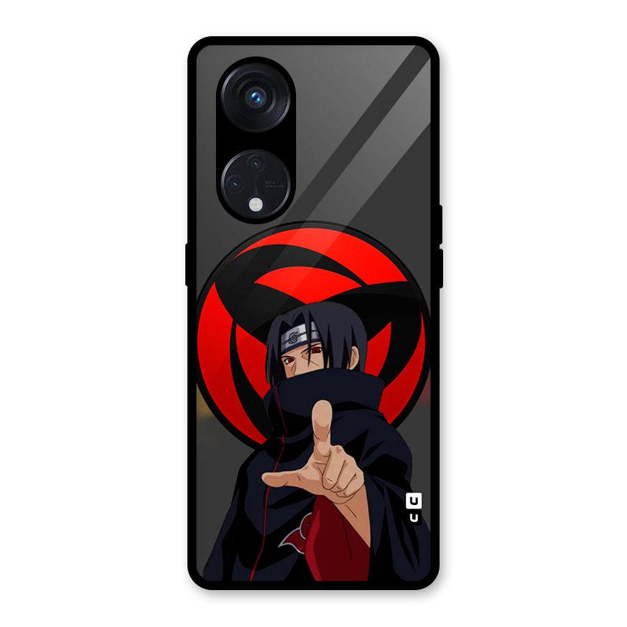 Itachi Uchiha With sharingan Glass Back Case for Reno8 T 5G