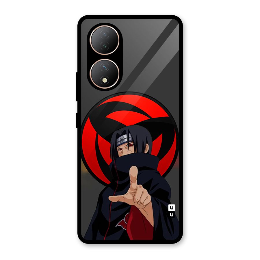 Itachi Uchiha With sharingan Glass Back Case for Vivo T2