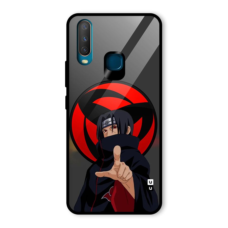 Itachi Uchiha With sharingan Glass Back Case for Vivo U10