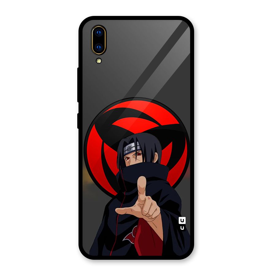 Itachi Uchiha With sharingan Glass Back Case for Vivo V11 Pro