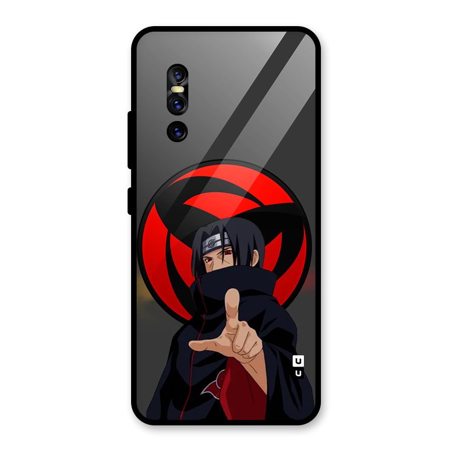 Itachi Uchiha With sharingan Glass Back Case for Vivo V15 Pro