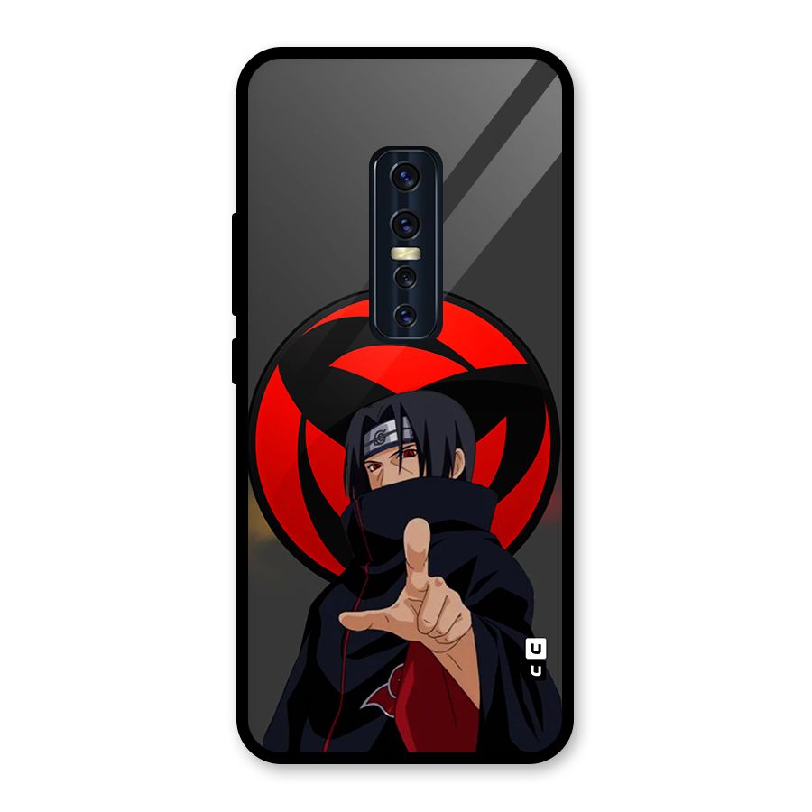 Itachi Uchiha With sharingan Glass Back Case for Vivo V17 Pro
